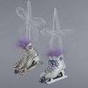 KSA WHITE/SILVER ICE SKATES Ornament ~ CHOICE   
