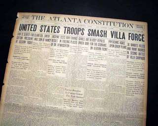   United States Cavalry 1916 Newspaper Troops Smash Villa Force  