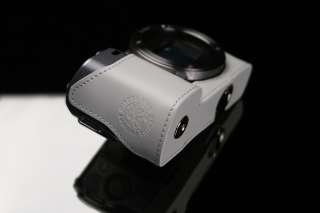 Gariz White leather half case for Sony NEX 5 5N camera  