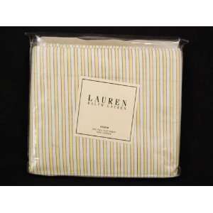  Lauren Ralph Lauren Studio Short Stripe Flat Sheets, Queen 