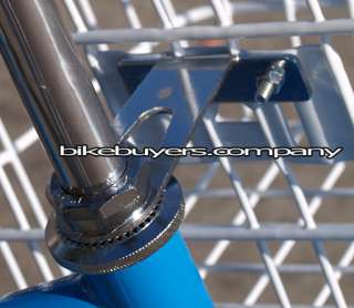 White wire mounting basket, 24/26, beach cruiser bike  