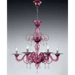  Murano 1185/6 Chandelier   Red, 110   125V (for use in the 