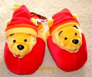 Disney Winnie the Pooh Bear Winter HAT Night Cap toddler Slippers 
