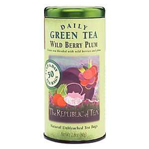 The Republic of Tea, Wild Berry Plum Green Tea, 50 Count  