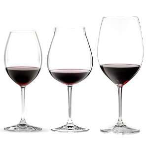  Riedel Vinum XL 3 Piece Leaded Crystal Red Wine Tasting Glass 