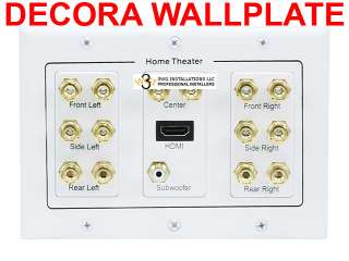 Surround Speaker 3 Gang Decora Wall Plate with HDMI **GUARANTEED 