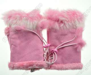 USB Cute Fashion Winter Fur Hands Warmer Heating Gloves  