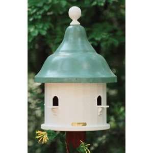   Hill Mushroom Top House White/Verdigris Roof Patio, Lawn & Garden