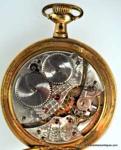 1895 Waltham 12s 17J Pocket Watch Open Face 25y Gold Filled Case For 