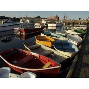 Rockport Harbor with Lobster Fishing Boats and Row Boats Photographic 
