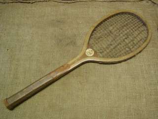 Vintage Tennis Racket  Antique Sports Old Game Wooden  