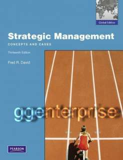 Strategic Management Concepts and Cases 13th Edition Fred R David 13E 