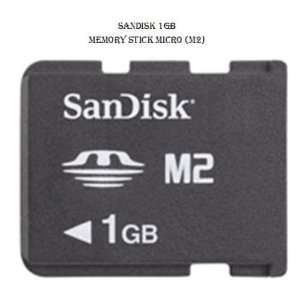  Sandisk 1GB Memory Stick Micro (M2) with Adaptor 