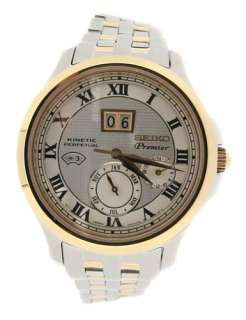   KINETIC PERPETUAL CALENDAR GENTS TWO TONE ELEGANT WATCH SNP042P1