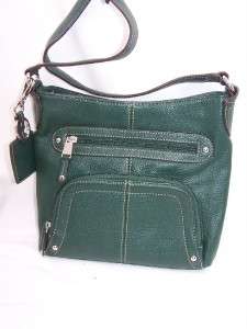 Tignanello Leather Crossbody Organizer Bag A81707 EMERALD GREEN $106 