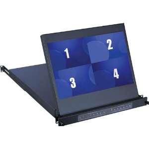    1U, 19 rackmount LCD surveillance monitor drawer Electronics