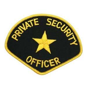  Private Security Officer Star Emblem (Black and Gold 
