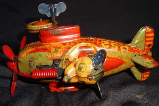 Old Vintage Winding Mickey Mouse Plane from Japan 1945 Very Rare 