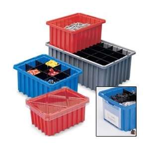   MILS Akro Grid Dividable Containers   Red   Lot of 4