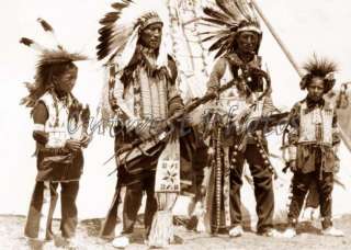 Native American Indian Fathers and Sons Photo  