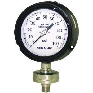REOTEMP MS8PTAM2P20SS Process Pressure Gauge, Silicone Filled 