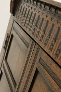 scottish oak tudor style 2 door armoire hall robe circa 1920 2 door 