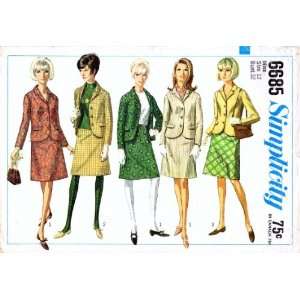  Pattern Jacket Skirt Suit Size 12 Bust 32 Arts, Crafts & Sewing