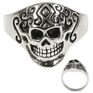    316L CASTING STAINLESS STEEL SKULL RING WIDTH 22mm Jewelry