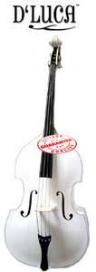 Luca Upright Double Bass White 3/4~Bow+Gig Bag  