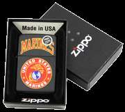United States Marines Zippo Lighter is on a Black Matte t one 