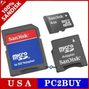 Sandisk 4GB Micro Memory Card With MINI & SD Adapter 4G  