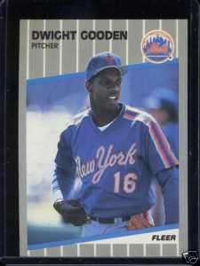 1989 New York Mets Dwight Gooden Fleer Card  
