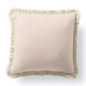  Outdoor Square Pillow in Logic White with Fringe   17 sq 