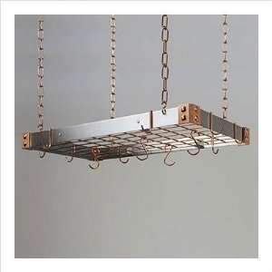 Bundle 33 Stainless Steel Pot Rack with Copper Accents and Optional 