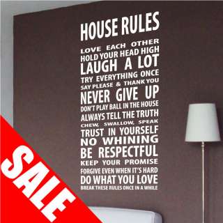   House Wall Quotes / Wall Stickers/ Wall Decals / Wall Murals  