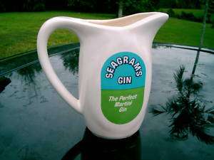 SEAGRAMS GIN THE PERFECT MARTINI GIN WATER PITCHER  