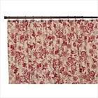 Ellis Curtain Palmer Floral Toile Shower Curtain in Red 523709