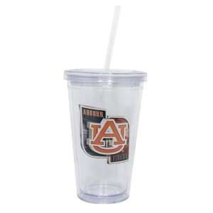 Auburn Tigers Double Wall Tumbler with Straw  Sports 