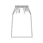   Landau 2226 A Line Skirt w/ Elastic Waist & Side Pockets   White