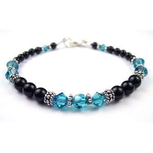   Swarovski Crystal Black Pearl Bracelets   LARGE 8 In. Damali Jewelry