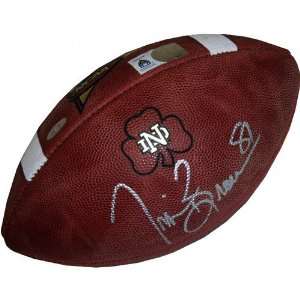 Tim Brown Autographed Game Model Football