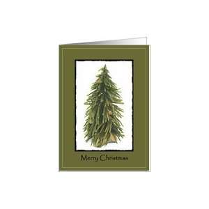 Christmas Tree Card with Green Border Card Health 