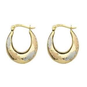  Tri Color 14k Gold Fashion Earrings Jewelry