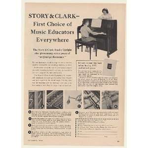  1960 Story & Clark Studio Upright Piano Print Ad (Music 