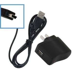 Wall USB Adapter + USB Charging/Data Sync Cable for Universal Mini USB 