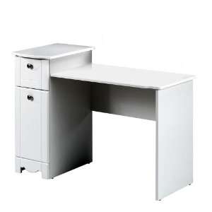   310803 Dixie Student Desk Bedroom Vanity, White Furniture & Decor