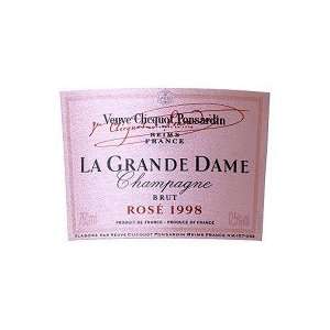 Veuve Clicquot Ponsardin Champagne Brut La Grande Dame Rose 1998 750ML