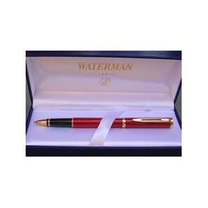 Waterman Preface Red Gold Trim Rollerball Pen Office 