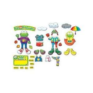  Weather Frog Bulletin Board Set   Weather   43 Pieces Electronics