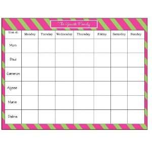  Pink and Green Diagonal Stripe Organize & Prioritize 